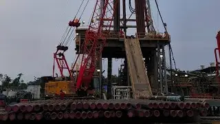 Safe lifting operation with mobile crane in onshore rig#palembang
