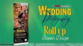 Professional Wedding Photography Roll Up Banner | Illustrator tutorial #mahgraphics