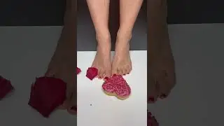 You can&rsquo;t be my Valentine 💔 #asmr #valentinesday #love #trampling #feet #food #sweet #donuts #fyp