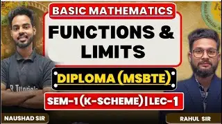 Diploma Sem-1 | Chapter 9 | Functions & Limits | Basic Mathematics | K-Scheme | Lecture 1 |