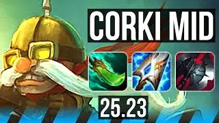 CORKI vs AKALI (MID) | KR Grandmaster | 25.23