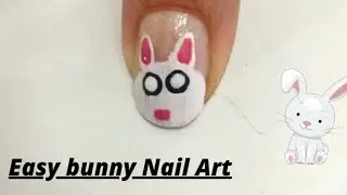 EASY BUNNY NAIL ART / EASY ANIMAL NAIL ART / EASY RABBIT NAIL VIDEO #EASYBUNNYNAILART