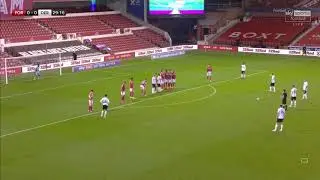 Martyn Waghorn free kick vs Nottingham Forest