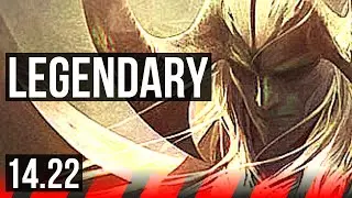 AATROX vs URGOT (TOP) | 9/1/4, 6 solo kills, 800+ games, Legendary | KR Master | 14.22