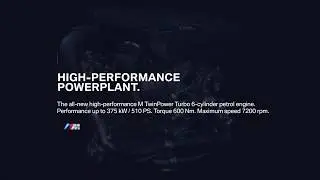 The all-new High-Performance M TwinPower Turbo 6-cylinder petrol engine.