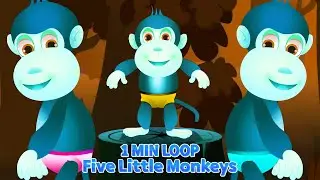 🎵 [1 MINUTE LOOP] 5 Little Monkey Sound Variations Remix 🎶 | Funny Beats, Happy Voices & Playtime