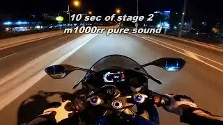 M1000RR SCREAMS AT NIGHT 🌙🔥 AUSTIN RACING EXHAUST#night#m1000rr#puresound#quikshifter#speed