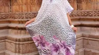 New 100% Silk kaftan Dress online for woman Full Length Caftan embellished