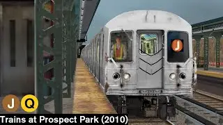 OpenBVE Virtual Railfanning: J and Q Trains at Prospect Park (2010)
