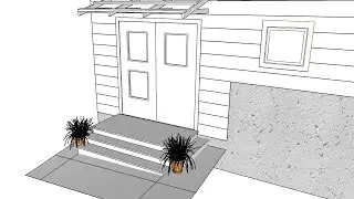 Building a Simple Roof Over a Door - Part 2 of 2 - SketchUp