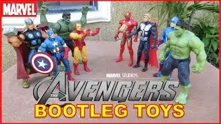 AVENGERS 2 Age Of Ultron Bootleg Action Figures | Hulk, Ironman, Captain America & Thor (Raw video)
