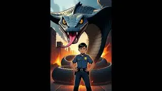 The cute boy saved the village people of the snake #cuteanimals #ai #story #cutebaby