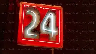 Neon sign of 24 hours shop