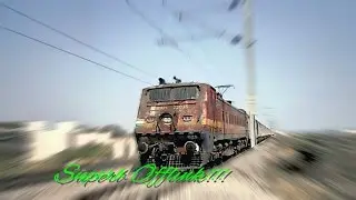 Superb Offlink!! Old and Rusty GZB WAP1 #22035 led NDLS-NHLN AC SF Express:Indian Railways