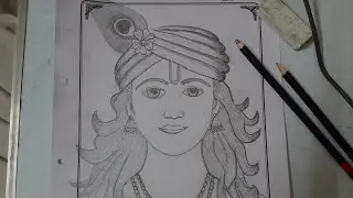 Sri Krishna God Drawing-53