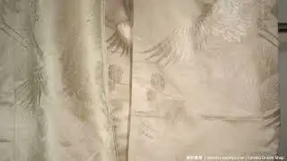 Off White Uchikake with Cranes & Plum Blossoms - Vintage Shiromuku Japanese Wedding Kimono - Floral
