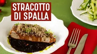 Stracotto di spalla, fondo bruno all'aglio nero e puntarelle | Secondi di Natale | Chef Deg