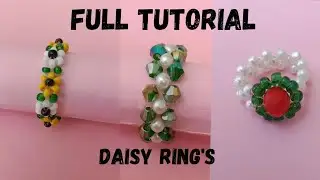 How to make daisy ring 💍🌼❤️😱🤯 Easy beaded Ring's idea #diy #ring #trending #beads #daisy #handmade
