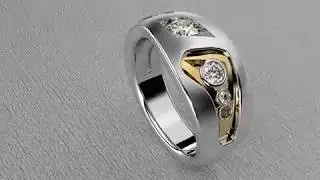 ring mit altem ring als intarsie