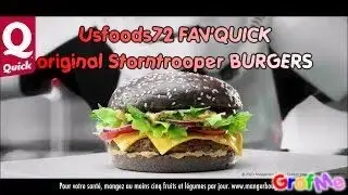 QUICK Original Stormtrooper Black Burger Pepper & White Burger Cheese - Usfoods72 France.