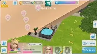 The sims mobile hot tub glitch - character model glitch