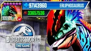 LEVEL 999,999 ERLIPHOSAURUS WITH 33,000,000 ATTACK!!! (JURASSIC WORLD)