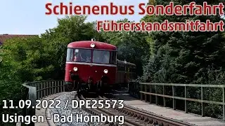 【Führerstandsmitfahrt】VT98 Usingen - Bad Homburg [Sonderfahrt] [Taunusbahn]