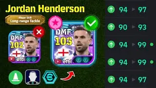 Jordan Henderson 103 BEST TRAINING with Booster, Max Level, Player Progression eFootball 2026