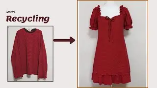 DIY Recycling T-Shirts|원피스 리폼|Dress|티셔츠 리폼|Reform Old Your Clothes|옷 만들기|skirt|Refashion