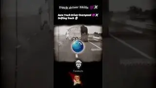 Truck driver skills 👿 Overspeed Drift 💀 #truck #drift #stunt #overtake #shorts