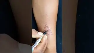 Triangle Shape Type Tattoo ❤| unique tattoo #short #youtubeshorts #ytshorts #youtube #triangle