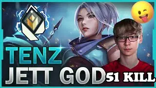 TENZ JETT GOD 51 KILL #tenz #valorant #bestplayer #shroud #stewie2k