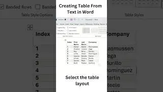 Converting Table from Text in Word #words #wordtipsandtricks #wordtutorials #wordtips #microsoft