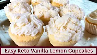 Простые кето-капкейки с ванилью и лимоном (без орехов и глютена)