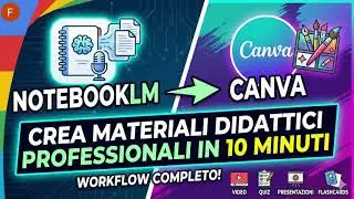 Crea materiali didattici professionali in dieci minuti con NotebookLM e Canva   Workflow completo!