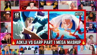 🔥🔥AOKIJI VS GARP MEGA REACTION MASHUP - One Piece Episode 1115 Mega Reaction Mashup #onepiece1115