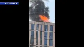 Video shows explosion during fire on top of Center City high-rise