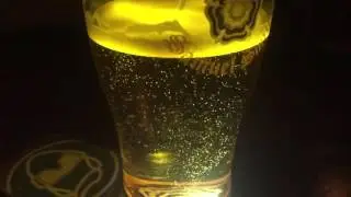 Double-helix vortex in beer