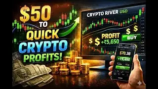 6 Dollar in 10 Minutes. Crypto River USD trade using just 50 dollar capital.