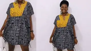 How to make short bubu dress. How to cut and sew a trendy bubu gown.