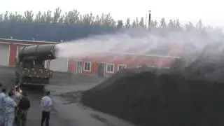 dust control system at coal mining stockyard