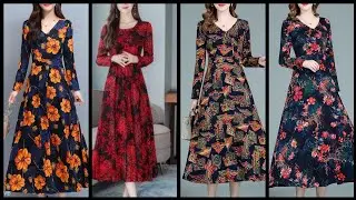 Latest Women's Floral Print Maxi Dress Design 2020