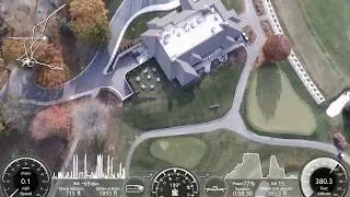 Parrot bebop 2 at Hobbit's Glen - range test & flight data overlay.