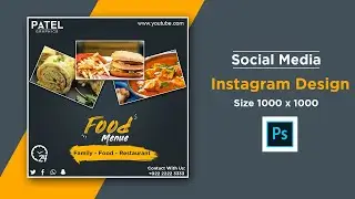 Instagram post design | social media banner design in adobe Photoshop in  (Hindi/Urdu)