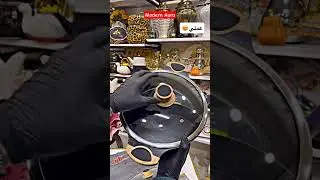Premium Black Granite Cookware Pot with Wooden Handles | Şık & Dayanıklı Tencere Kapaklı