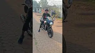 Krish return 😀 Triumph truxton 400 ||#suparbike #automobile #triumph #sarvice #shorts #youtubeshort
