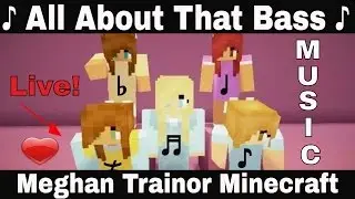 ♪ All About That Bass ♪ - minecraft Music Video Meghan Trainor parody M-Train catscraft love song