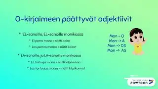 Adjektiivintaivutus espanja