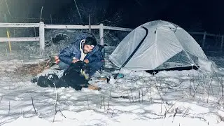 Night camping at Chanshal Pass in winter snow storm (EP-2)