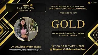 ACM GOLD Gathering of Outstanding Leaders 2022 invites Dr. Anvitha Prabhakara to share her thoughts.